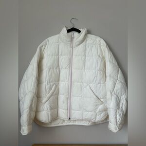 Free People Pippa Packable Puffer Jacket in White Sz M